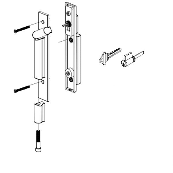 Marvin Contemporary Keyed Handle, Ultimate Sliding French Door