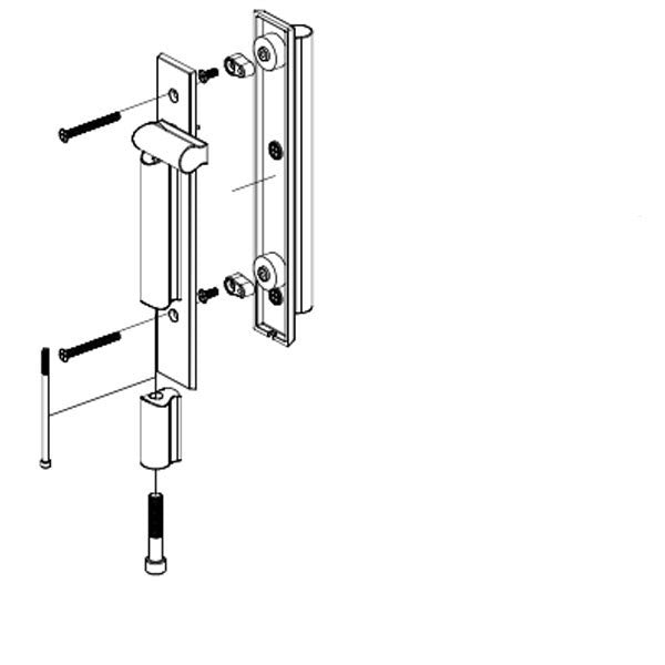 Marvin Contemporary Passive Handle, Ultimate Sliding French Door