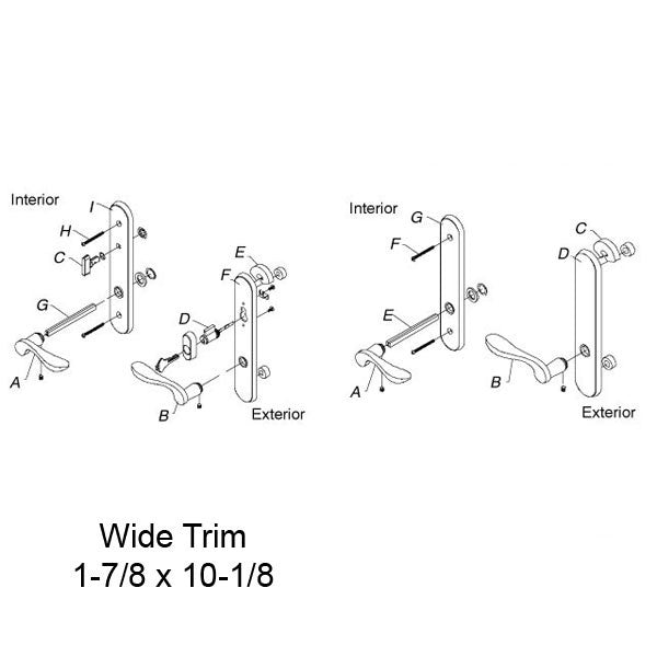 Marvin Active Keyed Multi-Point Lock Trim For Hinged Door