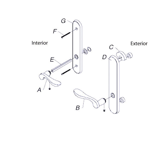 Marvin Inactive / Dummy Trim for Passive Door - PVD