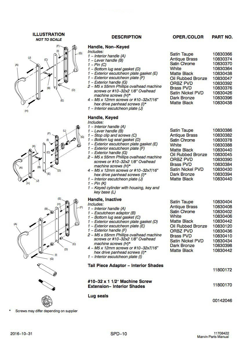 Marvin Inactive / Dummy Narrow Sliding Door Handle