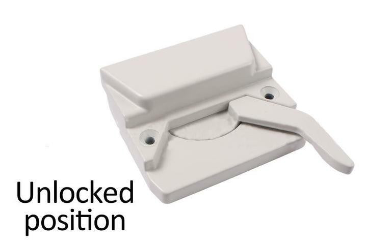 Truth Hardware "Entrygard" Sash Lock With 2-3/8" Screw Holes - White