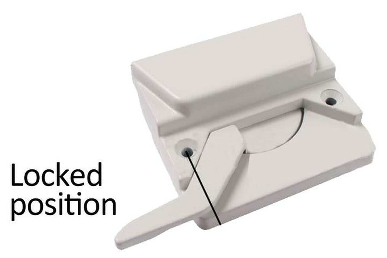 Truth Hardware "Entrygard" Sash Lock With 2-3/8" Screw Holes - White