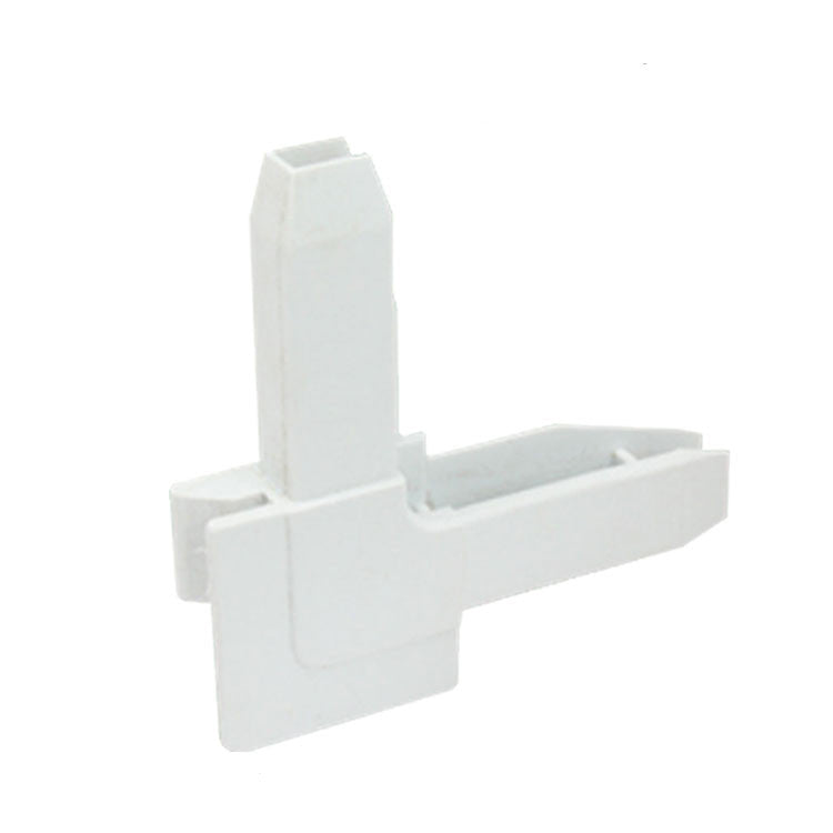 Window Screen Corner Key with Outside Flange Tab, Plastic, Right Hand - White