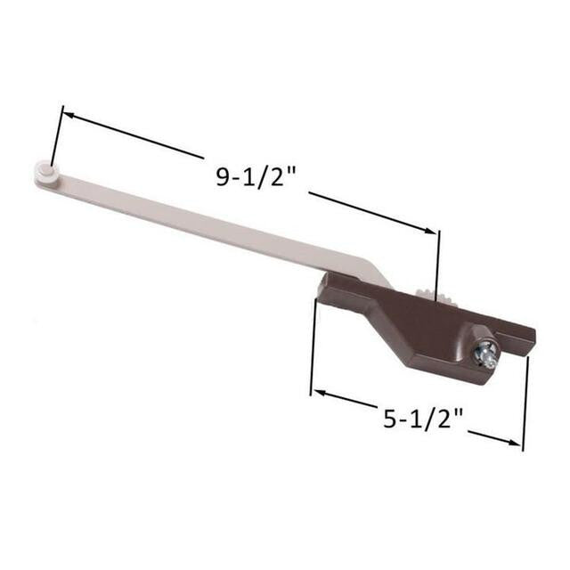 Truth Hardware 9-1/2" Rear Mount Casement Window Operator with Nylon Roller