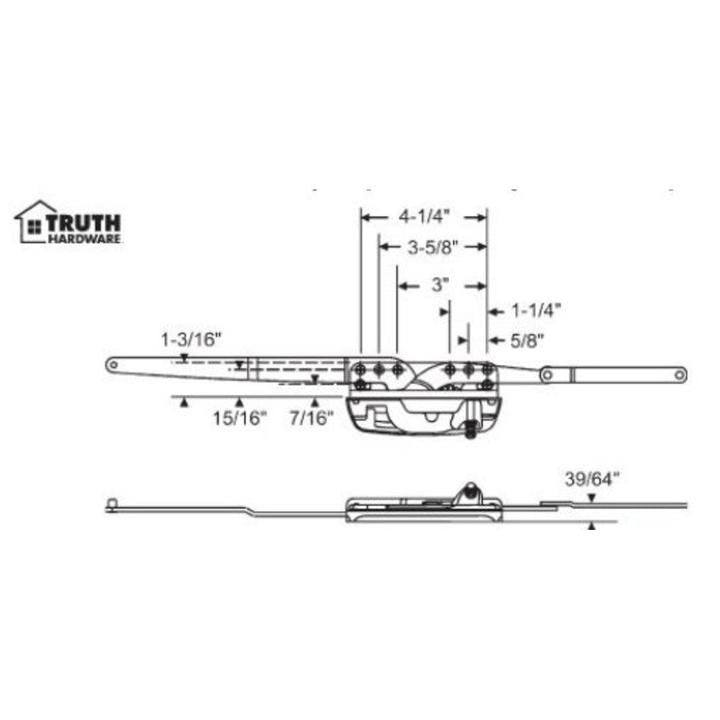 Truth Hardware Dual Arm Window Operator