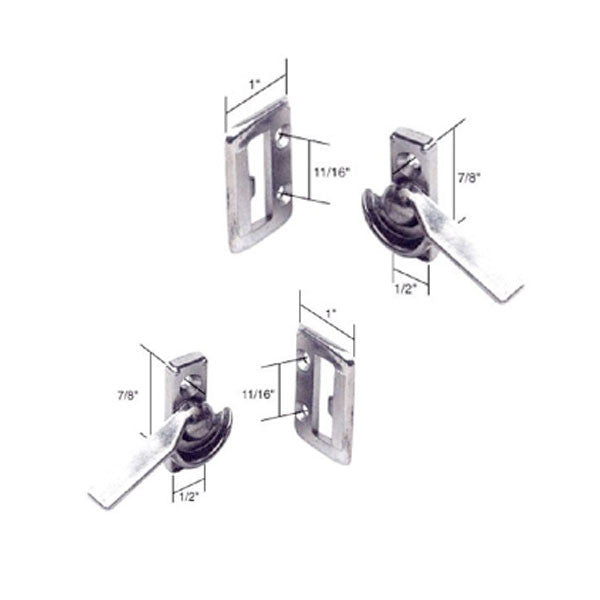 Latch - Vinyl and Aluminum Sash Hardware, Diecast (Left & Right Hand) - Bright Zinc