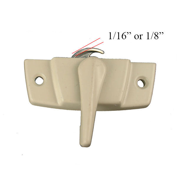 Sweep Latch, 2-1/16 Swivel Type Sash Lock - White