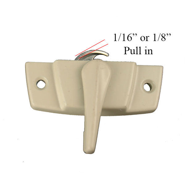 Sweep Latch, 2-1/16 Swivel Type Sash Lock - White