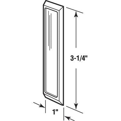 Pass-Thru Finger Pull - Vinyl Window Tilt Latch Hardware, Plastic - Clear