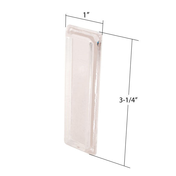 Pass-Thru Finger Pull - Vinyl Window Tilt Latch Hardware, Plastic - Clear