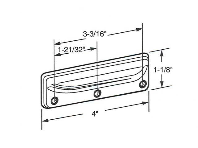 Sash Lift - Wood Sash Hardware, Stamped Steel - Polished Brass