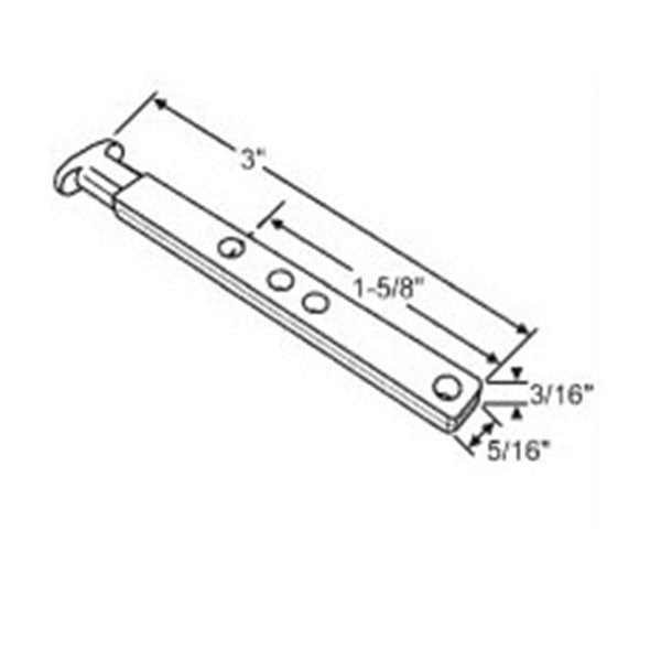T-Head Pivot Bar, 4 Hole 3 inch - Zinc Die Cast