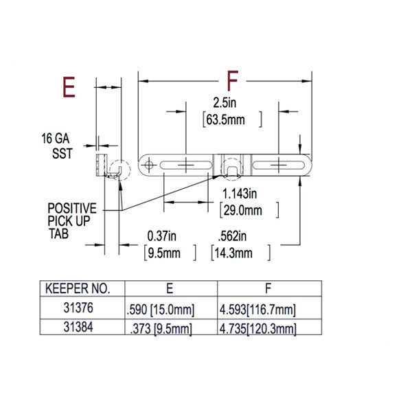 Truth 31376 Keeper w/ Positive Pick up Tab
