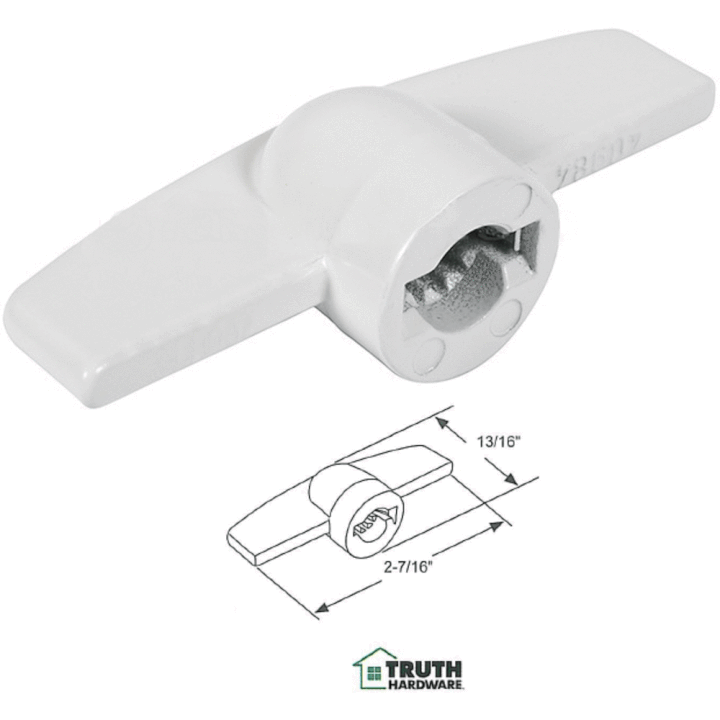 Truth Hardware T-Crank Window Handle with 5/16" Spline