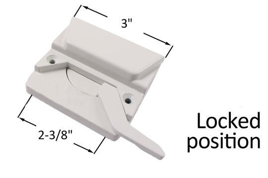 Truth Hardware "Entrygard" Sash Lock With 2-3/8" Screw Holes - White