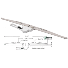 Truth Hardware Regular Hand 23-1/4" Dual Pull Lever Window Operator 1/2" Space For Housing