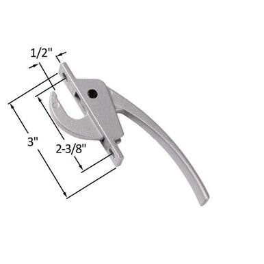 Truth Hardware Straight Casement Window Locking Handle with 2-3/8" Screw Holes