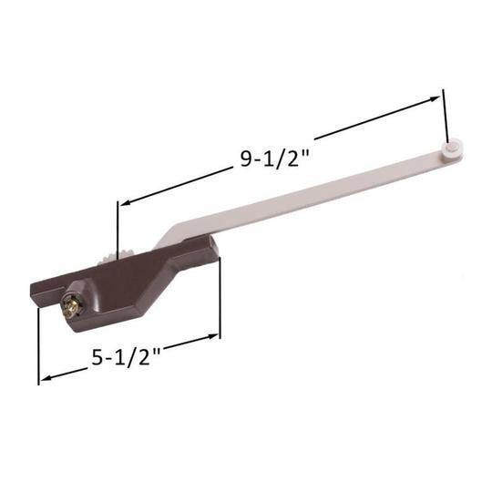 Truth Hardware 9-1/2" Rear Mount Casement Window Operator with Nylon Roller