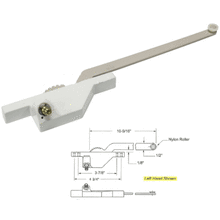 Truth Hardware 9-1/2" Rear Mount Casement Window Operator with Nylon Roller