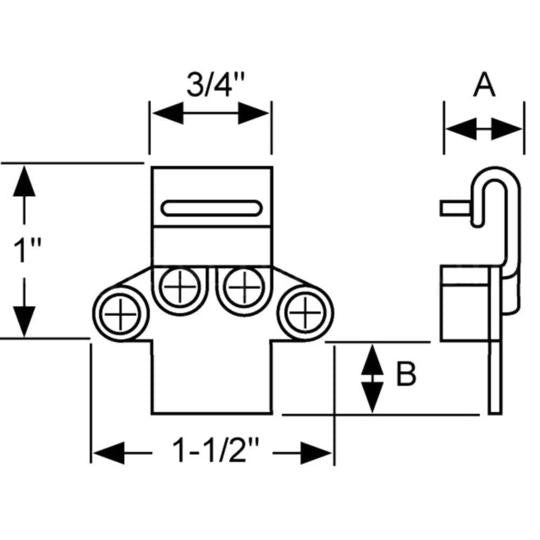 Truth Hardware 1-1/2" Maxim Tie Bar Guide