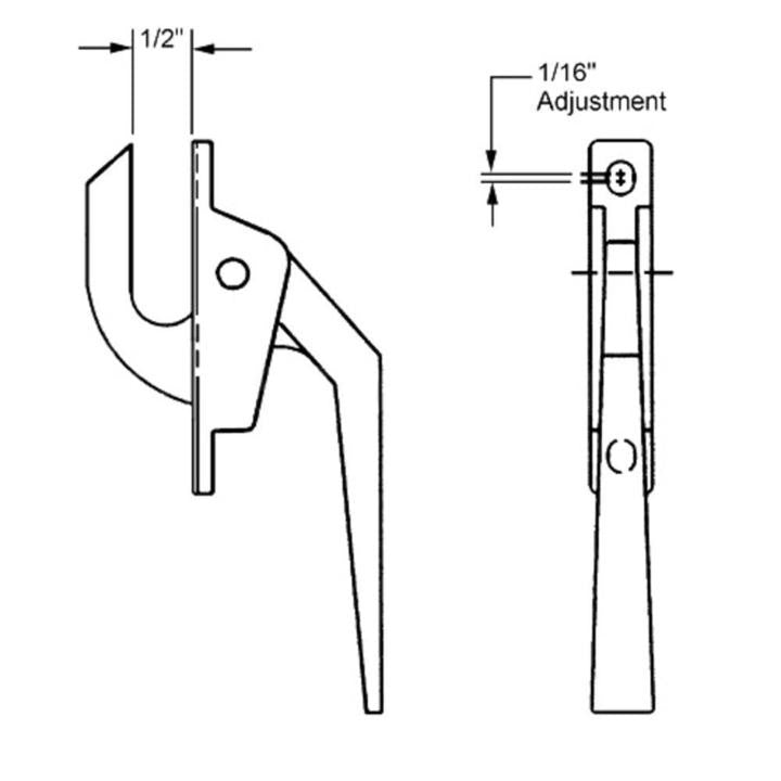 Truth Hardware Casement Window Locking Handle with 2-3/8" Mounting Holes