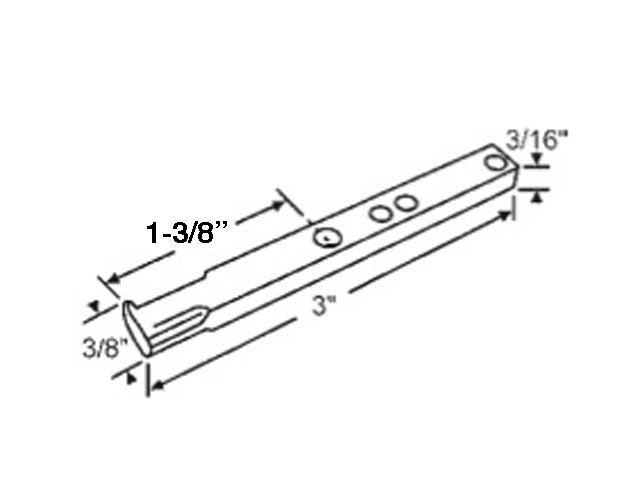 Pivot Lock Shoe, 1.25 x .530 Molded Plastic, Metal Spring