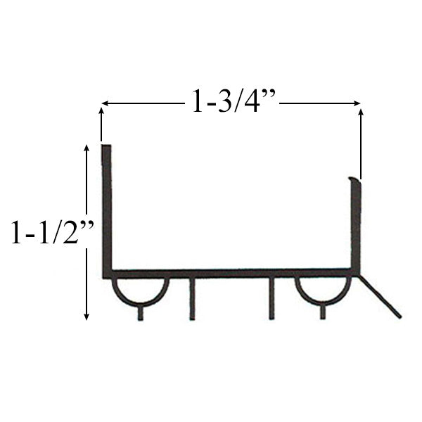U-shaped Wrap-around, Adjustable Door Bottom/Sweep, Vinyl