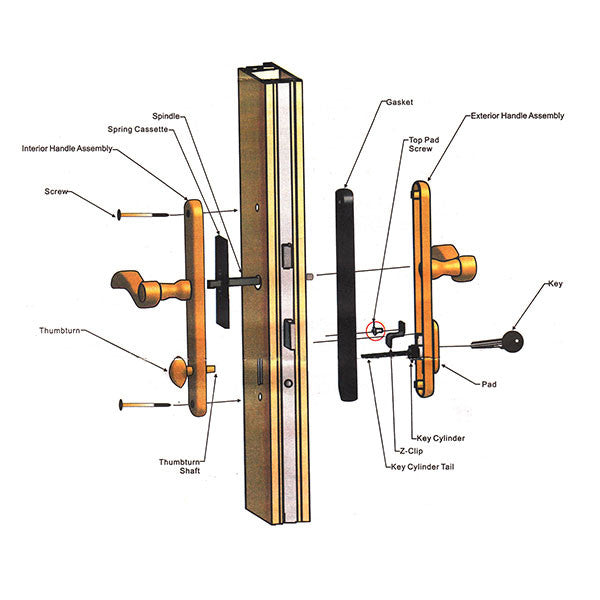 Integrity Cambrige Secondary, Passive Swinging Door Handles