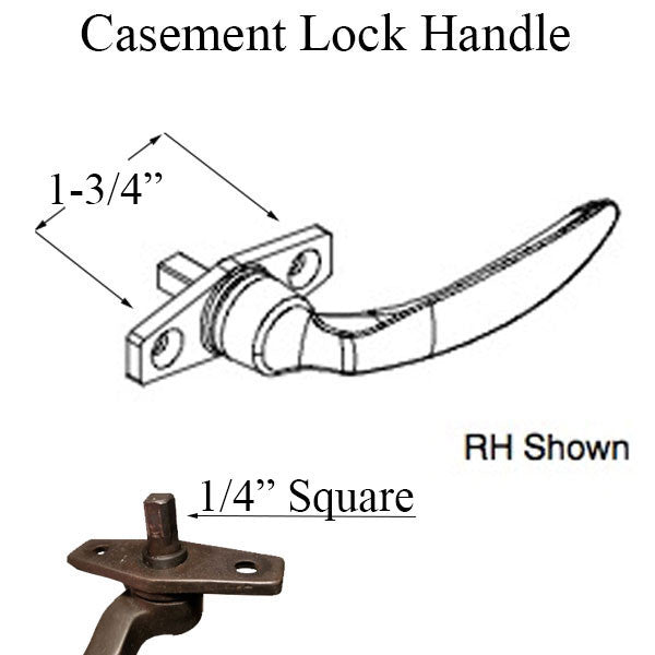 Marvin Push Out Casement Lock Handle, Active -