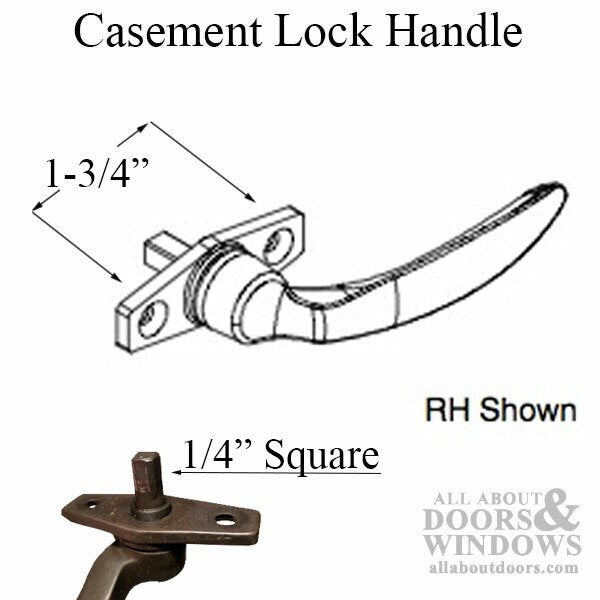 Marvin Push Out Casement Lock Handle, Dummy -