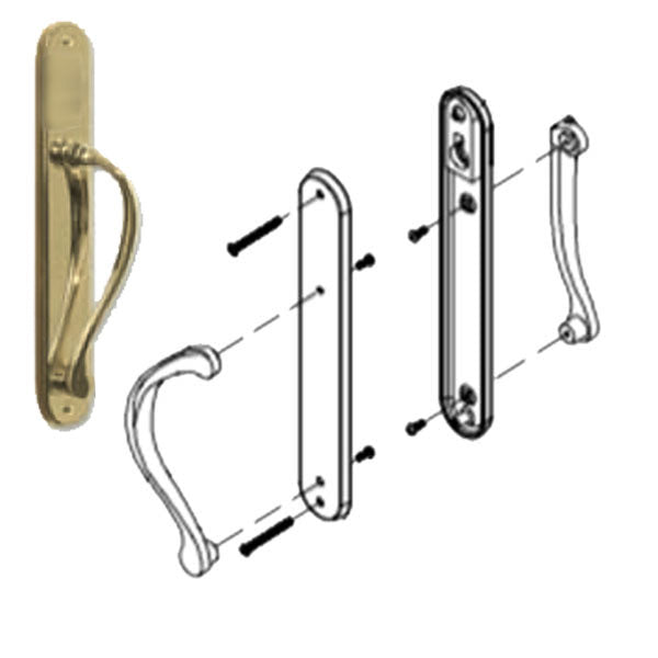 Marvin Ultimate Sliding French Door, Inactive / Dummy Wide Handle Set