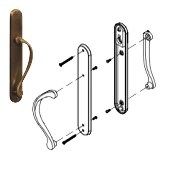 Marvin Ultimate Sliding French Door, Inactive / Dummy Wide Handle Set