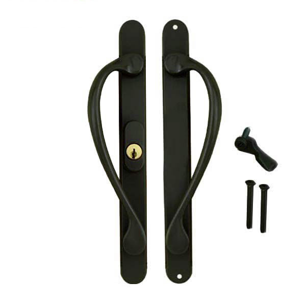 Marvin Active Keyed, Narrow Sliding Door Handle, Center Thumb