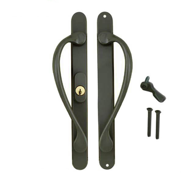 Marvin Active Keyed, Narrow Sliding Door Handle, Center Thumb