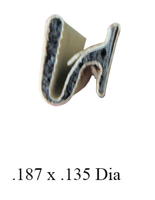 Weatherstrip, C-Fold, .270 T-Slot Backing, .355 Reach - 1 Foot *Discontinued*