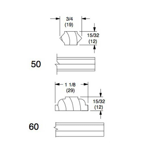 Marvin Series 50-60, Bullet Fastener Grille Clip For Round Tops Direct Glazed Units