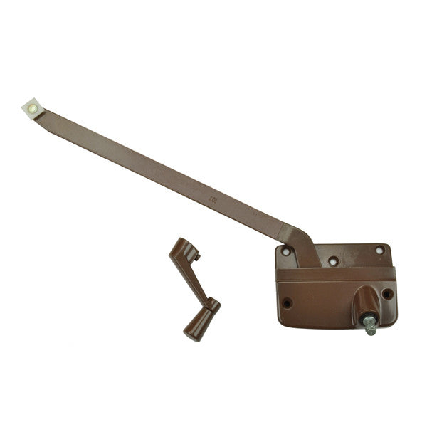 Wood Casement Window Straight Arm Operator 0566208 Left Hand Bronze Operator Long Arm 1960 to 1974