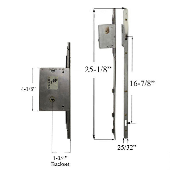 Marvin Ultimate Sliding Door 2 Point Lock - Ss