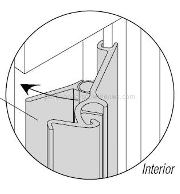 200 Series Tilt-Wash Double-Hung Side Jamb Weatherstrip 0878165 Lower Side Jamb Weatherstrip - White, 60