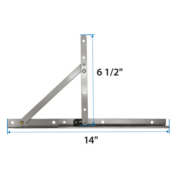 100 Series Awning Corrosion Resistant Hinge Kit 9046307 Corrosion Resistant Awning 14 Inch Hinge Kit - Right Hand