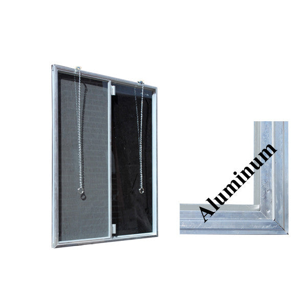 C-310-36 Aluminum Basement Window Insert, Dual Pane Glass