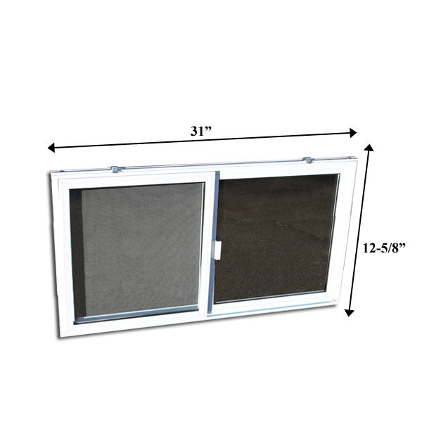 C-400-12 Vinyl Basement Window Insert, Dual Pane Glass