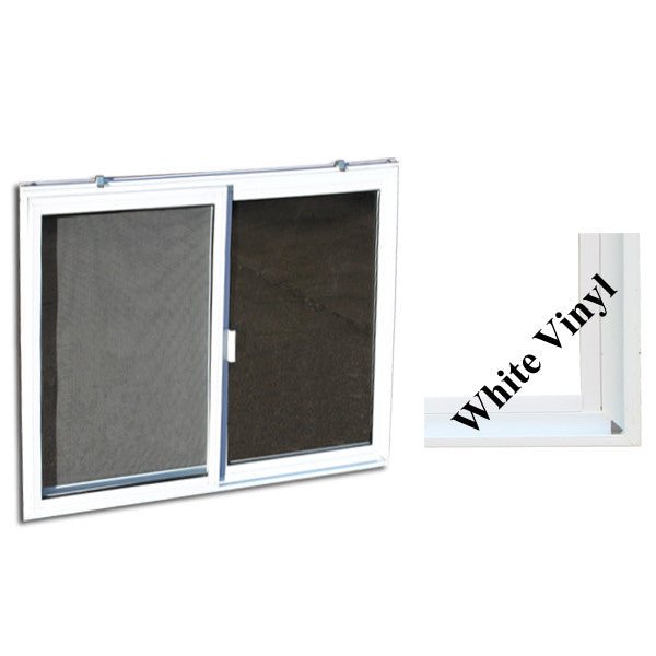 C-400-36 Vinyl Basement Window Insert, Dual Pane Glass