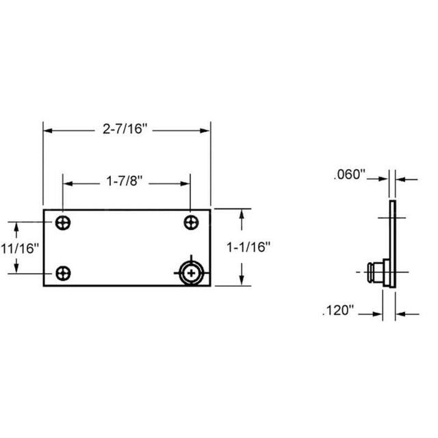 Truth Hardware Dyad Stud Bracket for Casement Window Operators