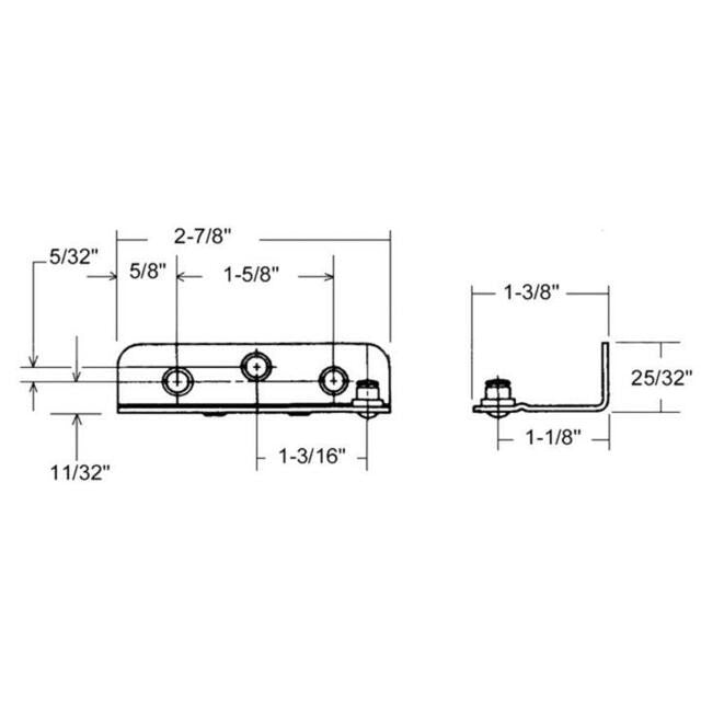 Truth Hardware 2-7/8" Steel Stud Bracket for Casement Window Operators