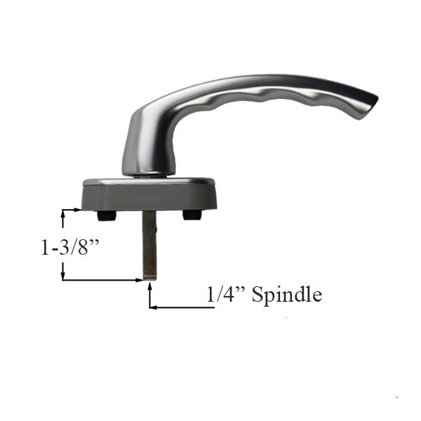 Luxembourg Non-Locking Handle for Tilt & Turn Windows - Made of Aluminum - Silver
