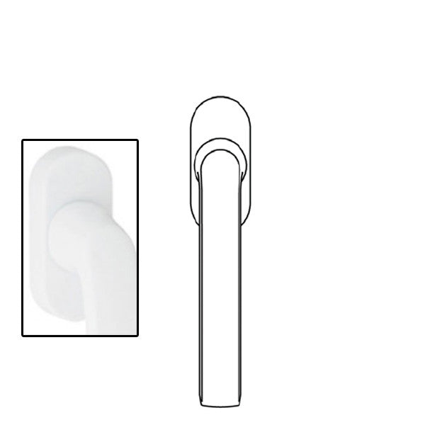 Luxembourg Non-Locking Handle for Tilt & Turn Windows - Made of Aluminum - White