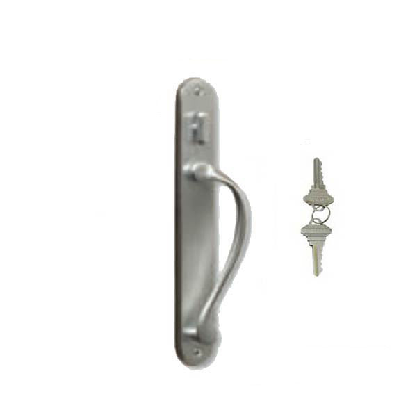Marvin Active Keyed, Traditional Sliding Door Handle Trim - Polished Chrome