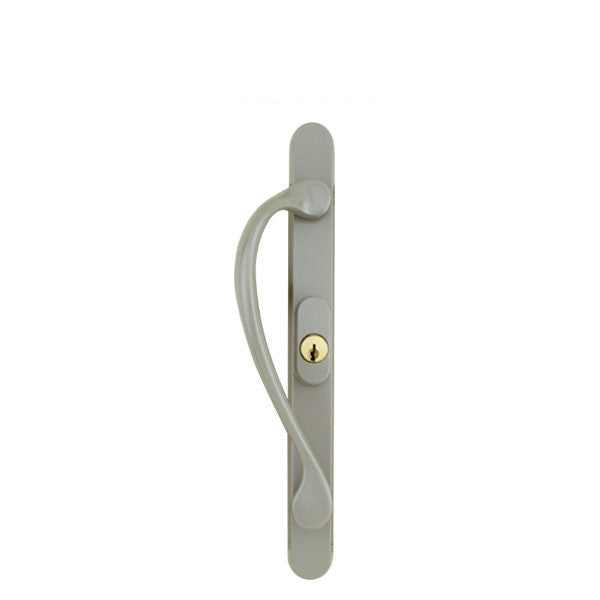 Marvin Keyed Sliding Door, Narrow Style Handle Set - Satin Taupe